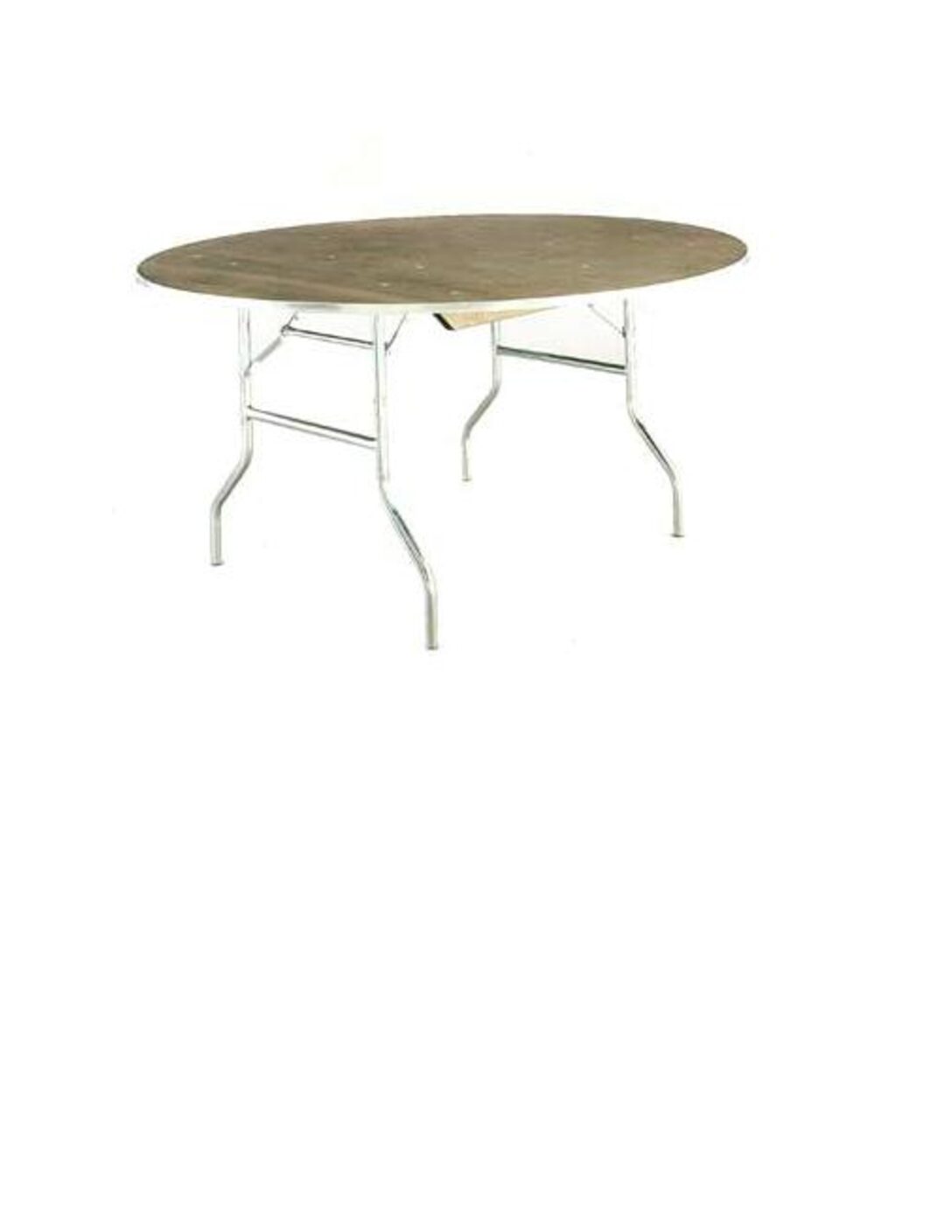 ROUND FOLDING TABLE, 60" X 30" - PLYWOOD TOP