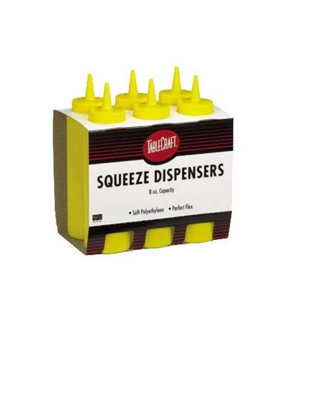 8 OZ SQUEEZE DISPENSERS - 6/PK (MUSTARD)