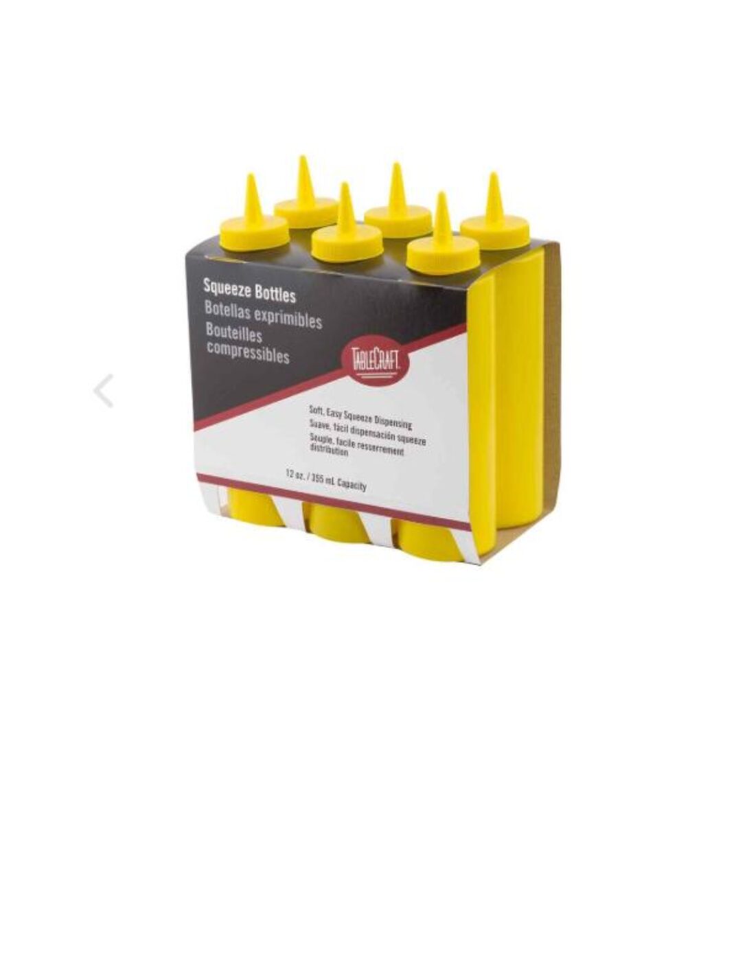 12 OZ. SQUEEZE DISPENSER - 6/PK (MUSTARD)